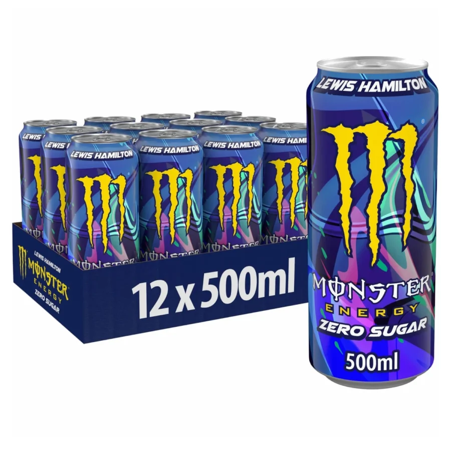 Monster Energy Drink 12 x 500 ml – Sortenpackung (Rio Punch, Nitro Peach, Ultra Strawberry, Bad Apple, Orange Dreamsicle, Zero Sugar, Peachy Keen, Lewis Hamilton Zero) – Bild 9