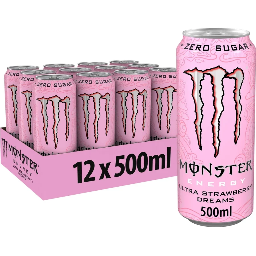 Monster Energy Drink 12 x 500 ml – Sortenpackung (Rio Punch, Nitro Peach, Ultra Strawberry, Bad Apple, Orange Dreamsicle, Zero Sugar, Peachy Keen, Lewis Hamilton Zero) – Bild 3